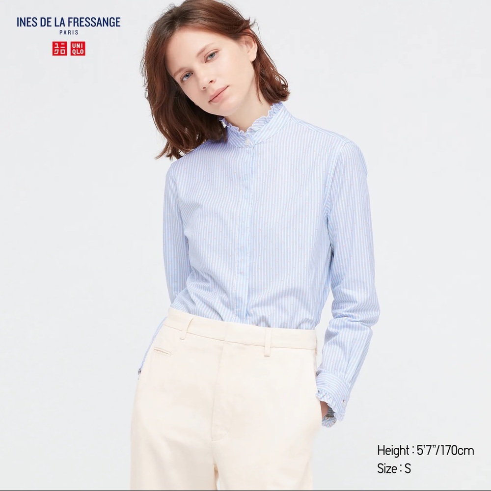 ⚡️6hrs sale⚡️UNIQLO x Ines de la Fressange blouse - Picture 2 of 15